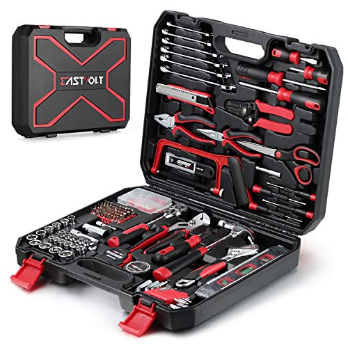 ENTAI 218-Piece Tool Kit for Home General Household Hand Tool Set with Solid Carrying Tool Box Home Repair Basic Tool Kit Sets for Home Maintenance 